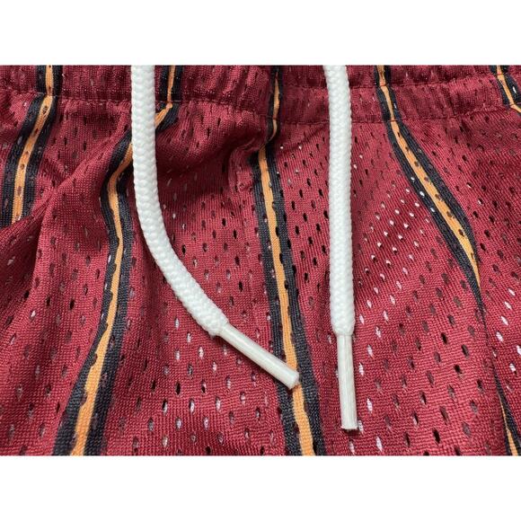 Authentic ERIC EMANUEL x Miami Heat Men’s Shorts Stripped Red, Size XL - Picture 6 of 7